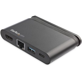 StarTech.com USB C Multiport Adapter - Portable USB-C Dock with 4K HDMI - 100W PD 3.0 Pass-Through, 1x USB-A, 1x USB-C, GbE - Thunderbolt 3 & USB Type-C Laptop Travel Dock - Mac & Windows (DKT30CHCPD)