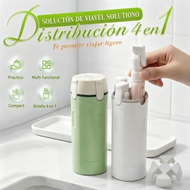 Genérico Dispensador De Viaje 4 En 1, Paquete De 4 Frascos De Viaje De 30Ml para Artículos De Aseo, Recipientes Portátiles A Prueba De Fugas para Champú, Loción, Acondicionador Y Crema (Verde)