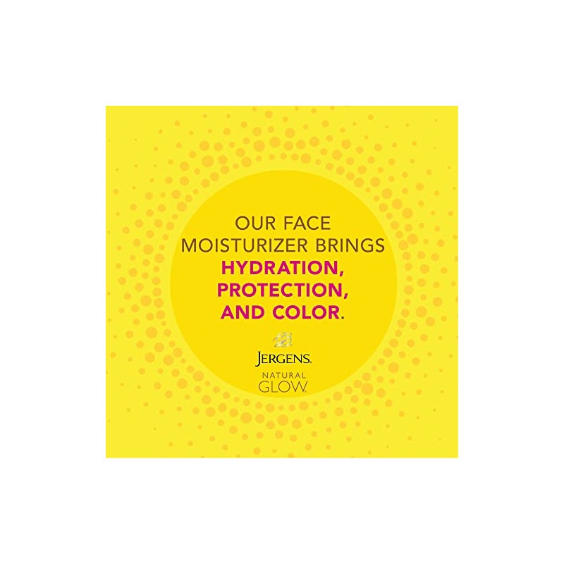 Jergens Glow Face Daily Moisturizer Sunscreen SPF 20, Fair to