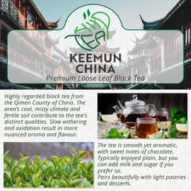 Keemun China Premium Loose Leaf Black Tea - Chinese Tea – Smooth yet Aromatic (300g)