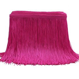 Dortrue 10 Yards of 8" Fringe Trim Tassel Sewing Trim for Clothes Accessories Latin Wedding Dress DIY Lamp Shade Decoration