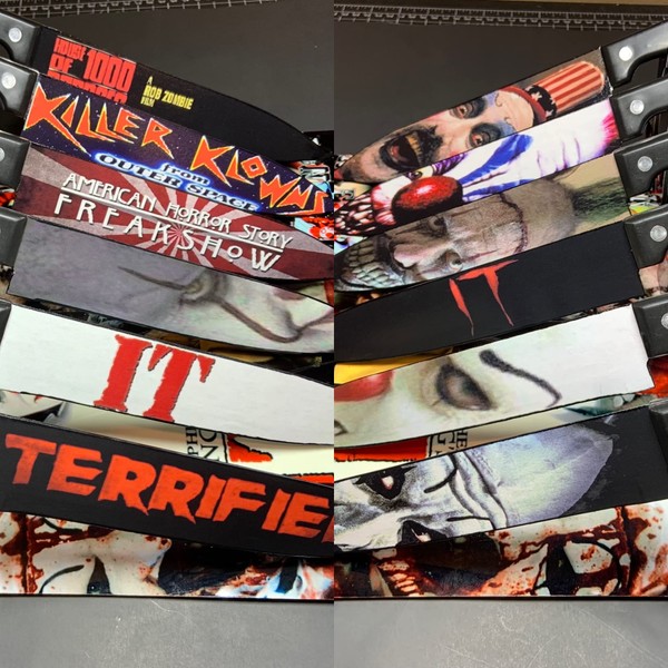 Clown Horror Collection 6 Kitchen Knife Set With Sublimated Stands