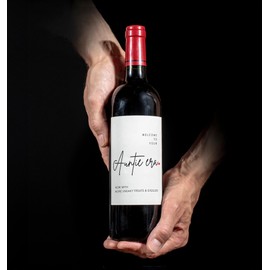 OZ DECO Wine Labels for Pregnancy Announcement & Auntie-to-Be Celebration - Welcome to Your Auntie Era - Waterproof, Easy Apply - 2-Pack, Made in Australia (M)