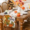 Fall Table Runner, Cross Pumpkins Runner for Table Bless This