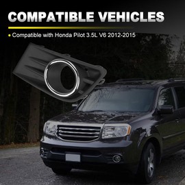 JDMON Fog Light Cover Compatible with Honda Pilot 3.5L V6 2012-2015