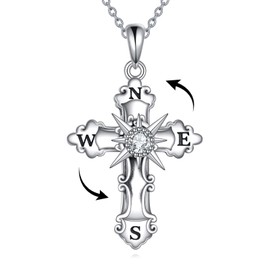 POPLYKE Sword Necklace 925 Sterling Silver Angel Wings Necklace for Women Sword Jewelry Gifts