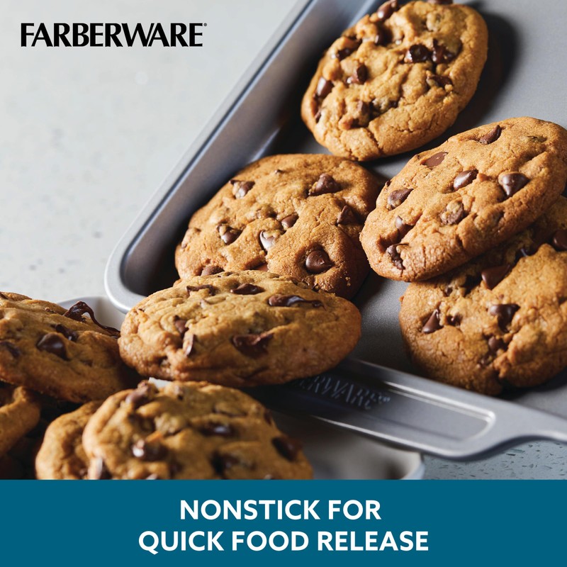 Farberware Nonstick Steel Bakeware Set with Cooling Rack, Baking Pan