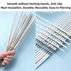 20 Pcs 13.8" Stainless Steel Kabob Flat Skewers with 1