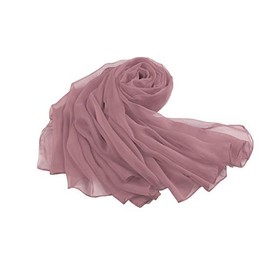 Flora Chiffon Bridal Bridesmaid Shawl Prom Wrap Draping Stole,90" L (Dusky Pink)