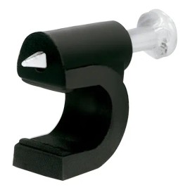 Grapa Cable Curva 16 Mm Negra Voltech 20 Pzas Polietileno                                                                                             