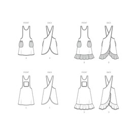 McCall's Sewing Pattern M8598A Misses' Aprons A (XS-S-M-L-XL)