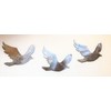 3 Flying Birds Metal Wall Art Accents Copper/Bronze Plated or