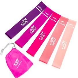 Fit Simplify - Bandas de ejercicio de resistencia con guía de instrucciones y bolsa de transporte, juego de 5