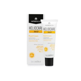 CANTABRIA LABS Heliocare 360 Fluid Cream SPF50+ 50ml / Sun Cream For Face/Daily UVA, UVB Visible light and infrared-A Anti-Ageing Sunscreen Protection/Dry and Normal Skin Types/Hydrating