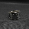 Sterling Silver Ring Band Poseidon Symbol Trident Solid Genuine Hallmarked