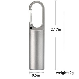 NHDT SW715 Small Titanium Portable Pill Case Keychain, Mini Pill Holder Keychain, Waterproof Pill Box for Outdoor Travel