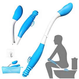 JJHREI Foldable Toilet Aids for Wiping Bottom - Butt Wiper Tool - Self Wipe Assist for Toileting - Daily Living Bathroom Aids for Limited Mobility