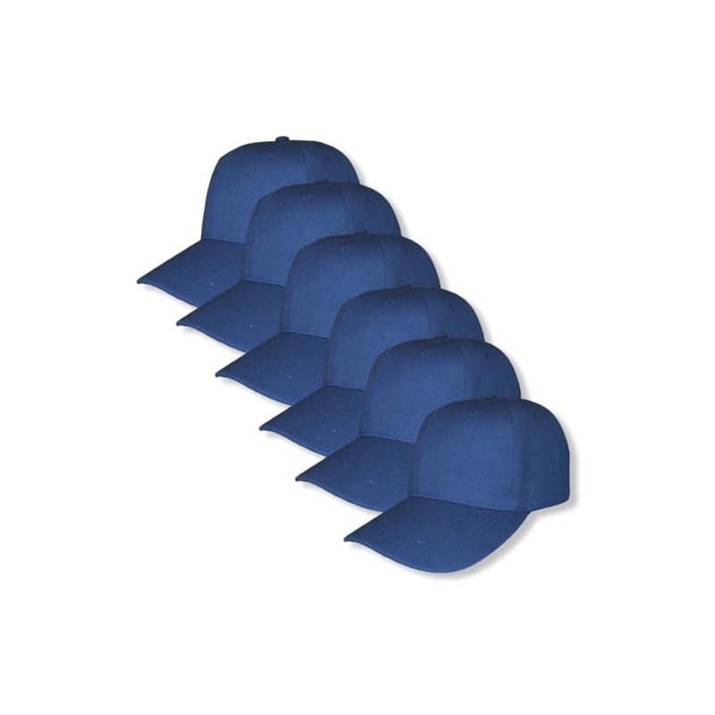 Genérico Paquete 6 Gorras Económicas de Acrilico, Lisa, Cachucha Unisex,