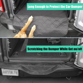 Dogs Cargo Liner for Bronco 2025 2024 2023 2022 2021 - Waterproof & Anti-Scratch Full Protection Pet Rear Trunk Cover Mat for Pet All-Weather Dog Car Seat Covers Protector for Ford Bronco 4-Door 6th