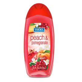 Lucky Super Soft Peach & Pomegranate Body Wash, 16 Fluid Ounce