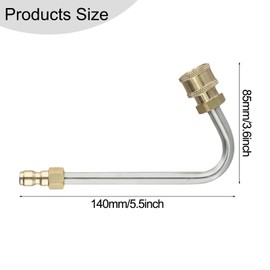 Pressure Washer Extension Wand Quick Connect Gutter Cleaning Tool 1/4" 4000PSI 140mm Metal Lance for Efficient Cleaning(120 Degree)