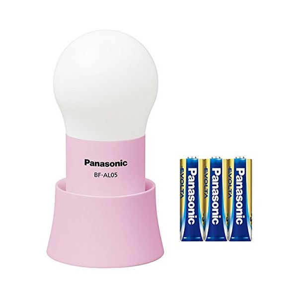 Panasonic BF-AL05K-P LED Lantern (Pink), 30 Lumens, Battery Evolta Included, Bulb Lantern