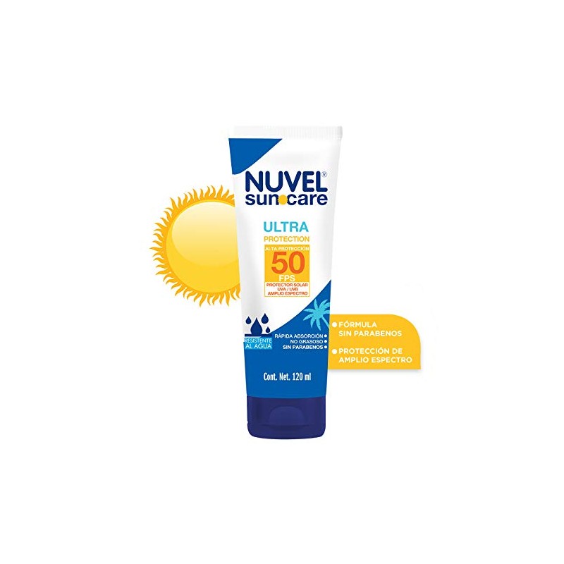 Nuvel SunCare Protector Solar para Cara y Cuerpo, 50 FPS