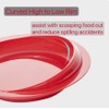 pekokavo Spill Proof 9.2" Scoop Plate with Non-Skid Suction Base,