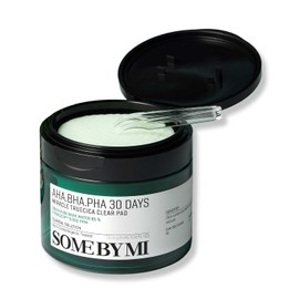 SOME BY MI AHA BHA PHA 30 Days Miracle Truecica Clear Pad - 70 almohadillas - Almohadillas de tóner facial centella exfoliante coreano - Limpia suavemente las impurezas, refina los poros y suaviza la textura de la piel - Cuidado de la piel coreano