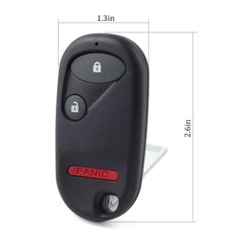 Key Fob Replacement Compatible with 2002 2003 2004 Honda CR-V / 2002-2005 Civic Si / 2005-2011 Element Keyless Entry Remote Car Key OUCG8D-344H-A（2pcs）