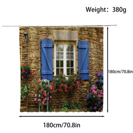 FAIRYGATE Curtains Bathroom Shower Curtain for Bathtub Made of Fabric Waterproof with Washable Textile in Size 180 cm x 180 cm Polyester Washable Polyester Fabric Bath Curtains B8525