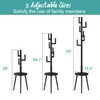 Vriccc Black Coat Rack, Bamboo Cactus Coat Tree, Adjustable Height