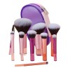 Set 10 Brochas Maquillaje Profesional Fibra Sintética .