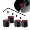 ZKFAR Pack-4 Skull Car Wheel Tire Valve Stem Caps, Anti-Theft