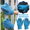 2 Pairs Microfibre Dusting Gloves,Pink,Ladies Thermal,Fluffy,Microfiber,for Furniture And Hard-to-Reach Corner