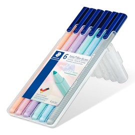 STAEDTLER - Estuche Triplus Pastel: Set de 6 Piezas para Tu Experiencia de Escritura y Dibujo en Tonos Suaves, 1 mm, Colores Surtidos