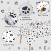 Kochorie 121 Pieces Black Dog Paw Print Party Supplies Tableware