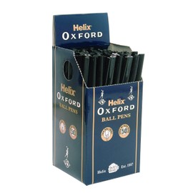 Helix Oxford Ballpoint Pens - Black (Box of 50)