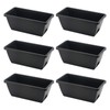 LEXININ 6 Pack 14 Inch Black Plastic Rectangular Window Planter