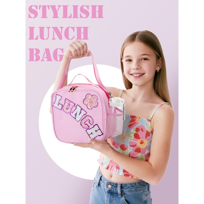 Insulated Kids Lunch Bag with Adjustable Strap - Reusable Easy
