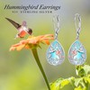 Alphm Hummingbird Moonstone Earrings 925 Sterling Silver