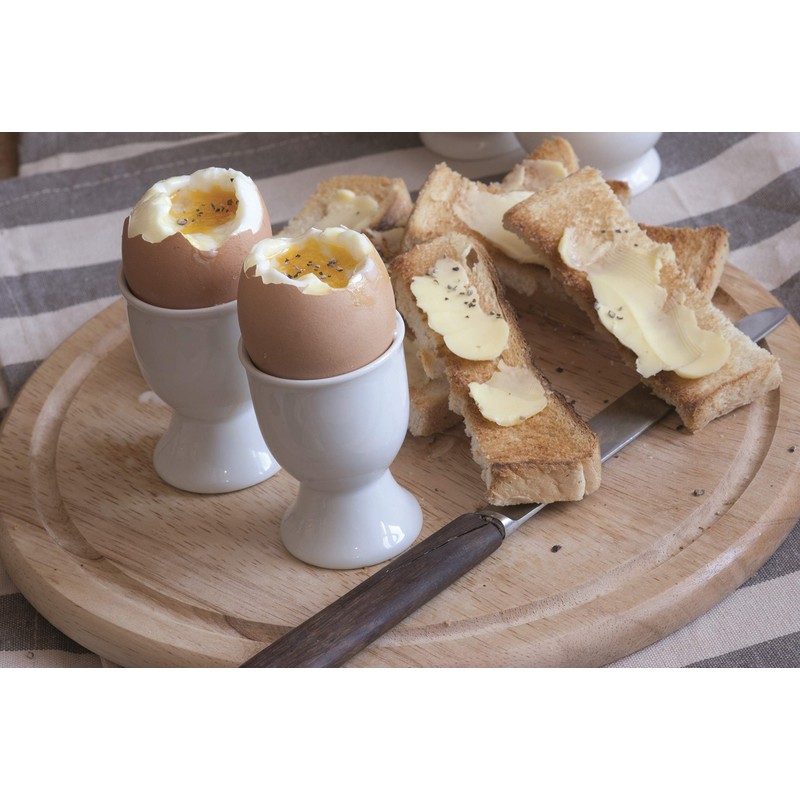 Chef Aid White Plastic Egg Cups, Set of 4