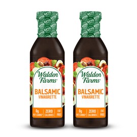 Walden Farms Balsamic Vinaigrette – Calorie-Free, Gluten-Free, Low Carb, Keto-Friendly, Vegan, Sugar-Free Salad Dressing with Rich Classic Balsamic Flavor – 2-Pack, 12 oz Bottles