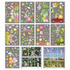 Easter Window Cling Stickers,9 Sheets Double-Sided Easter Window Decals for