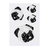 4 x 'Pug Face' Temporary Tattoos (TO00046345)