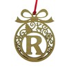Laser cut Christmas tree bauble decoration: Letter R