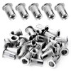 Hsemall 150 pieces rivet nuts M4, flat head threaded rivets,