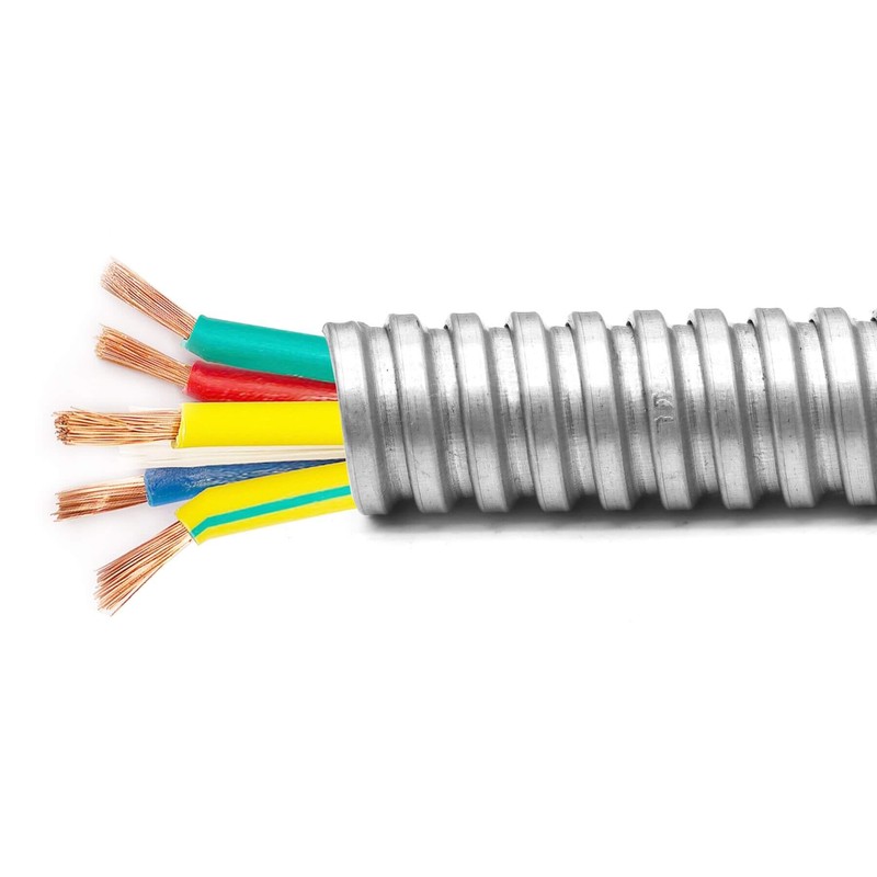 NIDAYE 50 ft 3/4 Inch Reduced Wall Flexible Metal Conduit,