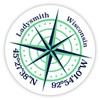 Ladysmith Wisconsin 2-Inch Vinyl Decal Sticker Latitude Longitude Compass Design