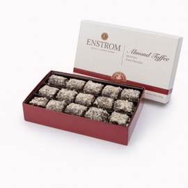 Enstrom Dark Chocolate Almond Toffee Petites 30oz box | Bite-size | Gluten Free | Kosher Dairy | All Natural